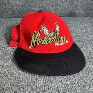 Kayo Notorious Philadelphia Starter Snapback Hat Red Black Mens One Size